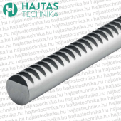 Kör keresztmetszetű fogasléc